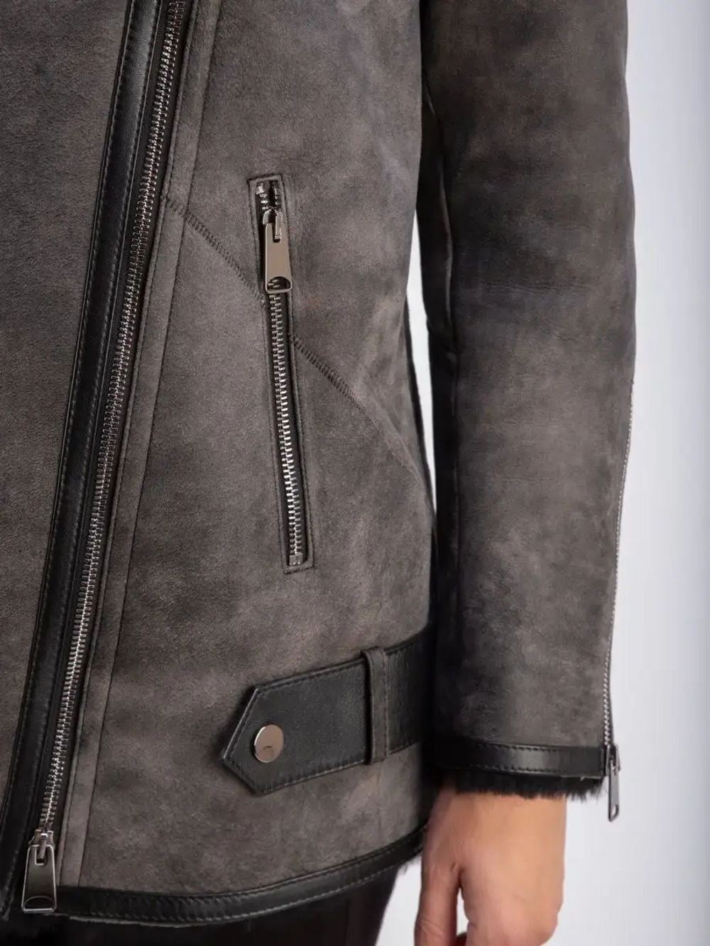 Дубленка авиатор женская натуральная зимняя