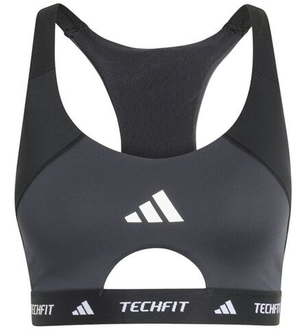 Теннисный бюстгальтер Adidas Techfit Workout Color Block Medium Support - black/carbon