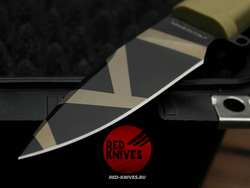 Нож Extrema Ratio Shrapnel OG А+++ V.2026 - песочная рукоять, клинок камо