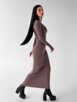 Платье Balnur 1950 длинное облегающее с прорезями для пальца на рукавах