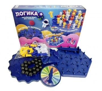 Настольная игра Логика 3в1 Баланс-шахматы / Китайские шахматы / Магнитные шахматы