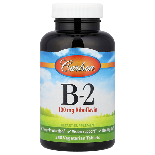 Carlson, витамин B2, 250 вегетарианских таблеток