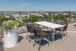 "Руссо" обеденный стол из HPL 150х80см, цвет "молочный"