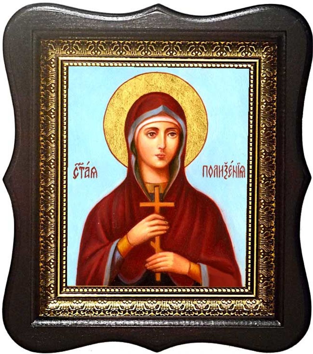 Поликсения Испанская, преподобная дева. Икона на холсте.