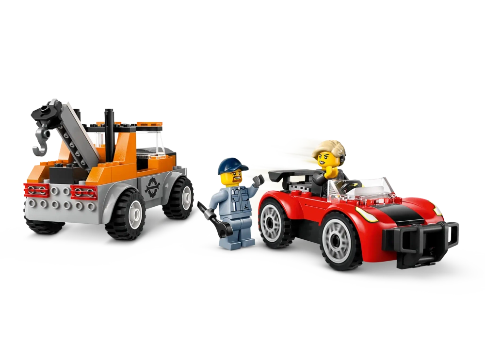 Конструктор LEGO City 60435 Городской эвакуатор и ремонт спортивных автомобилей