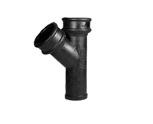 Тройник чугунный канализационный косой Ду 50х50х45гр безнапорный ГОСТ 6942-98