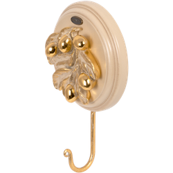 Настенный крючок Oliva Branch (Олива Бранч) Айвори Мраморное золото