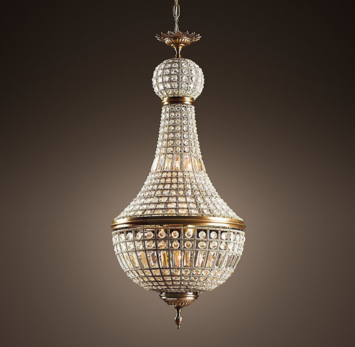 Подвесной дизайнерский светильник  19th C. French Empire Crystal Chandelier 21" by Restoration Hardware