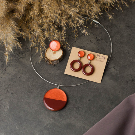 Комплект терракот тёмное и бордо