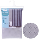 Штора для ванной полиэстер 180*180"Скарлет» серая