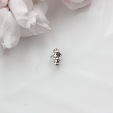 Бусина разделитель (спейсер), 11*7 мм, родий, П197