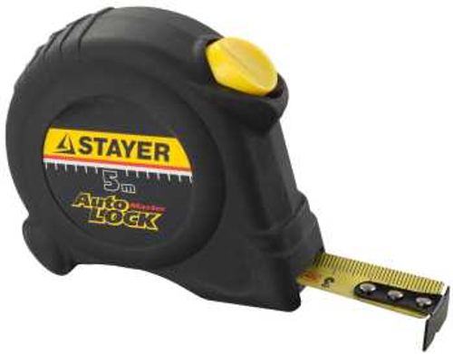 Рулетка с автостопом 5м / 19мм, STAYER АutoLock, 2-34126-05-19_z02