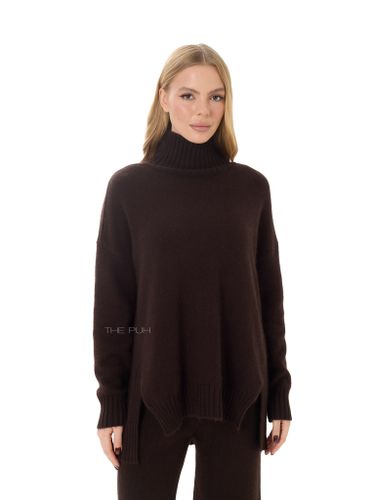 Шоколадный кашемировый костюм свободного кроя