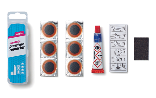 Аптечка 6 суперзаплаток+клей+шкурка (25) WELDTITE (Англия)