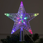 Звезда на макушку 14х17см. Прозрачная цветная RohsLED A2