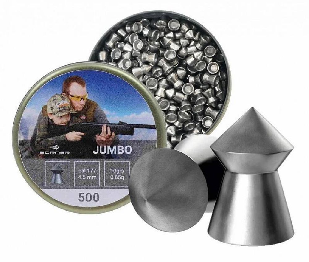 Пули Borner Jumbo 4,5 мм 0,65 гр. 500 шт.