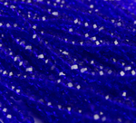 БП019НН23 Хрустальные бусины "рондель", цвет: синий прозрачный, 2х3 мм, кол-во: 95-100 шт.