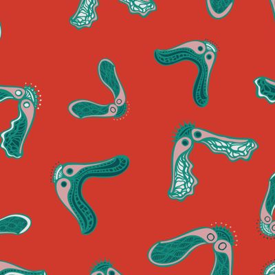 Семена клена на красном