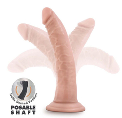 Телесный фаллоимитатор-реалистик 7 Inch Posable Dildo - 19 см.