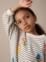 Толстовка удлиненная для девочки Next E57-236, Молочный, Черный