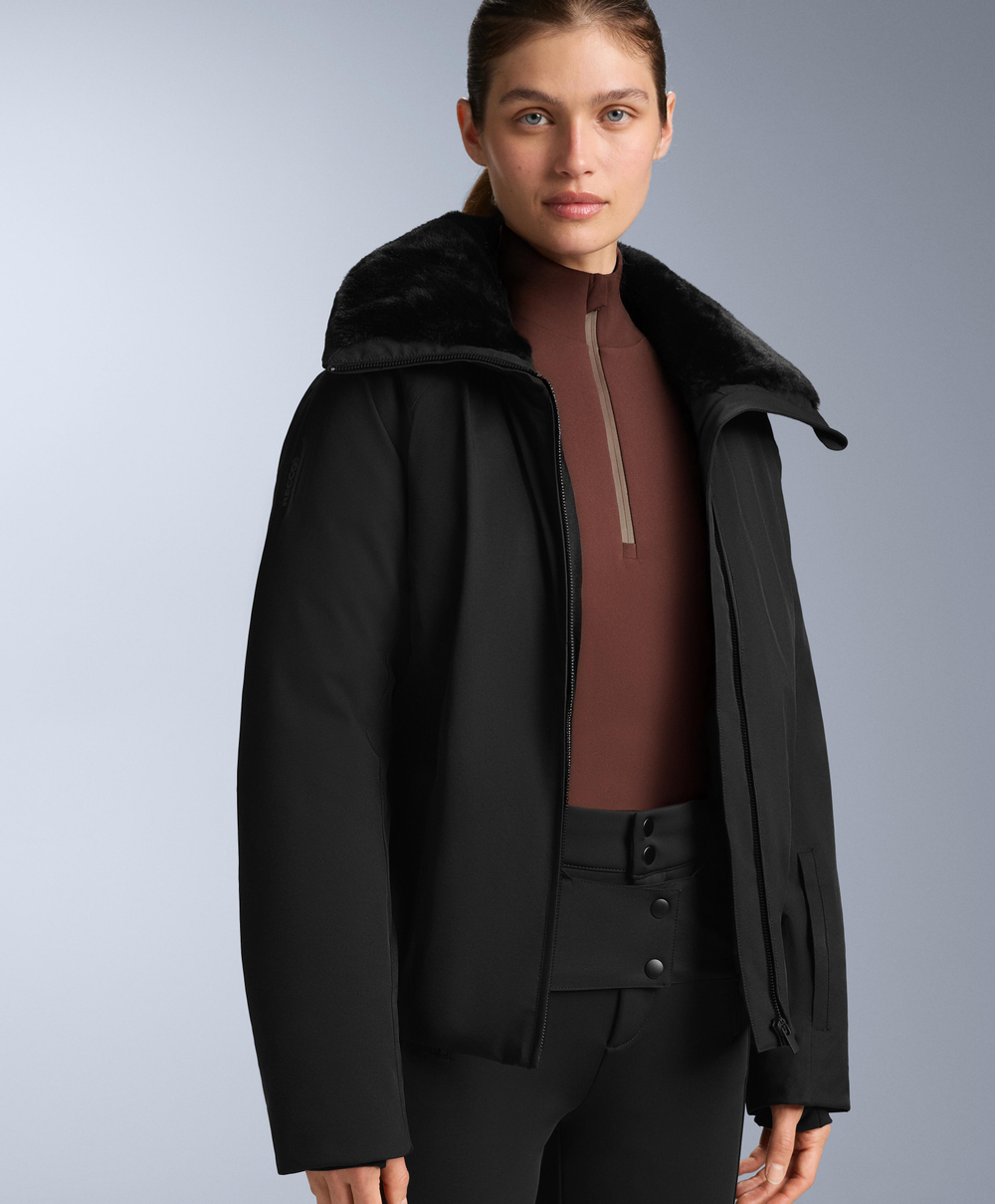 Oysho Водонепроницаемая утепленная куртка Primaloft® SKI, черный