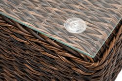 "Лунго" журнальный столик плетеный (гиацинт), цвет коричневый