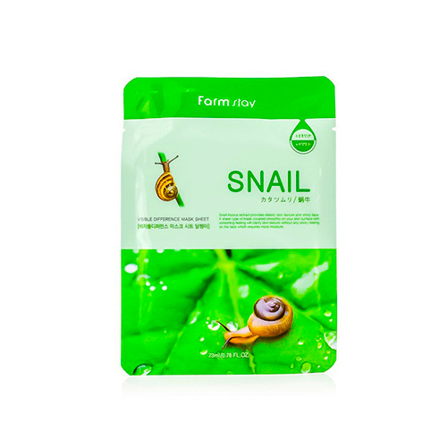 Маска тканевая с экстрактом улитки FarmStay Snail Visible Difference Mask Sheet 5шт
