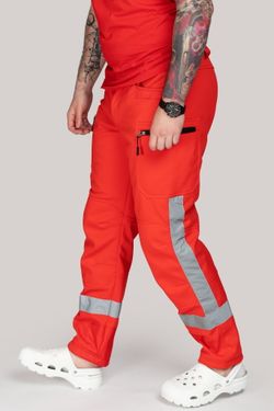 Брюки демисезонные мужская Скорая помощь MedicLine SOFTSHELL красные