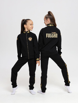 Спортивный костюм для девочки Россия черный