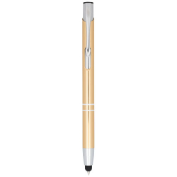 Шариковая кнопочная ручка-стилус Moneta из анодированного алюминия