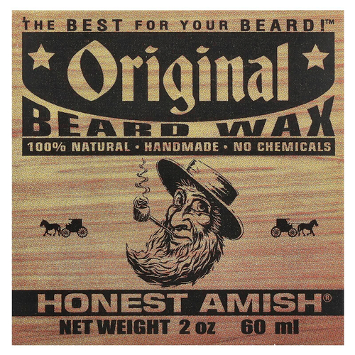 Honest Amish, Оригинальный воск для бороды, 60 мл (2 унции)