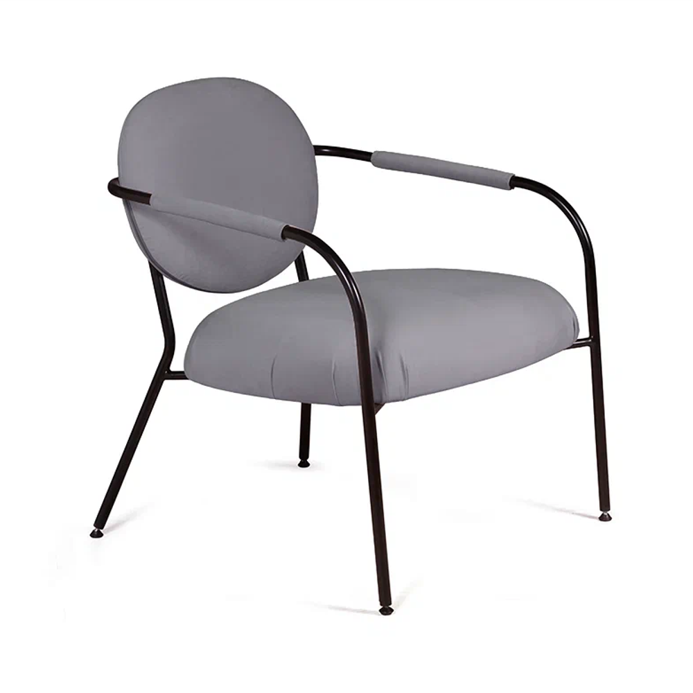 Лаунж кресло EGO, велюр серый