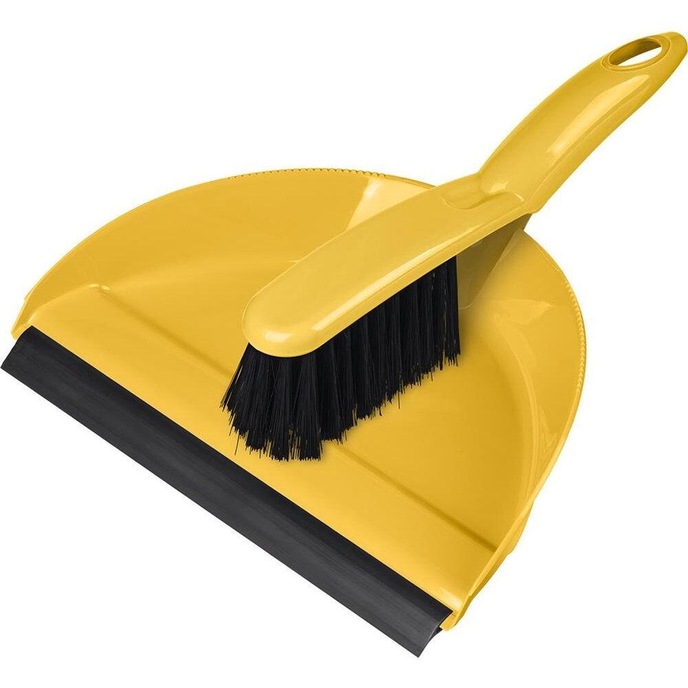 Щетка-сметка с совком "Good" (ярко-желтый)