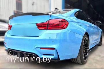 Спойлер глянцево - черный V.2 для BMW 4 F32 F33 F36 2013-2020 Coupe Cabrio Gran Coupe