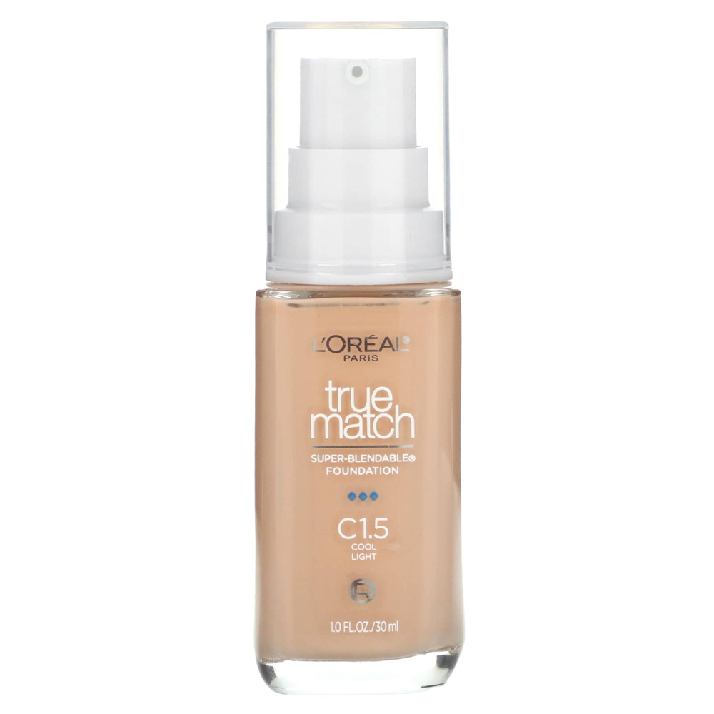 L'Oréal, True Match, супер-смешиваемая тональная основа, C1.5, холодный свет, 30 мл (1 жидк. унц.)