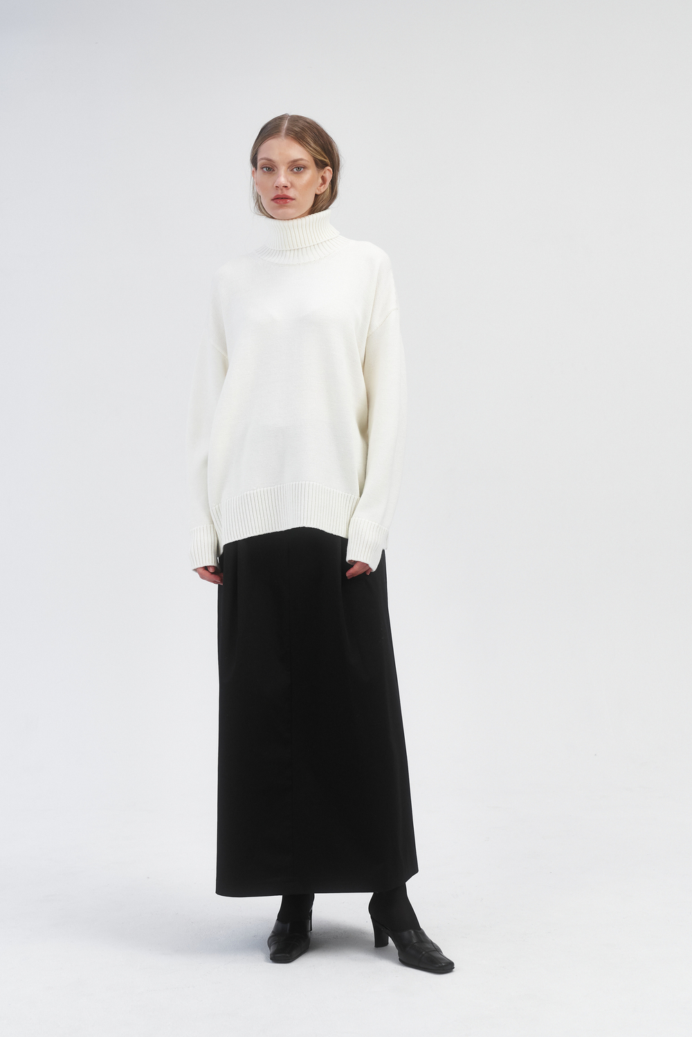 Свитер с воротом из шерсти мериноса