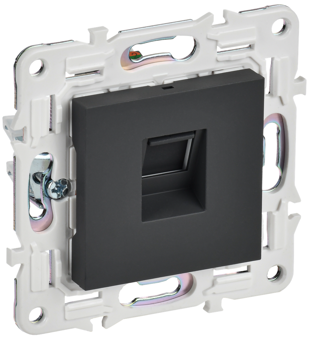 SKANDY Розетка компьютерная RJ45 кат.5E SK-K01G графит IEK