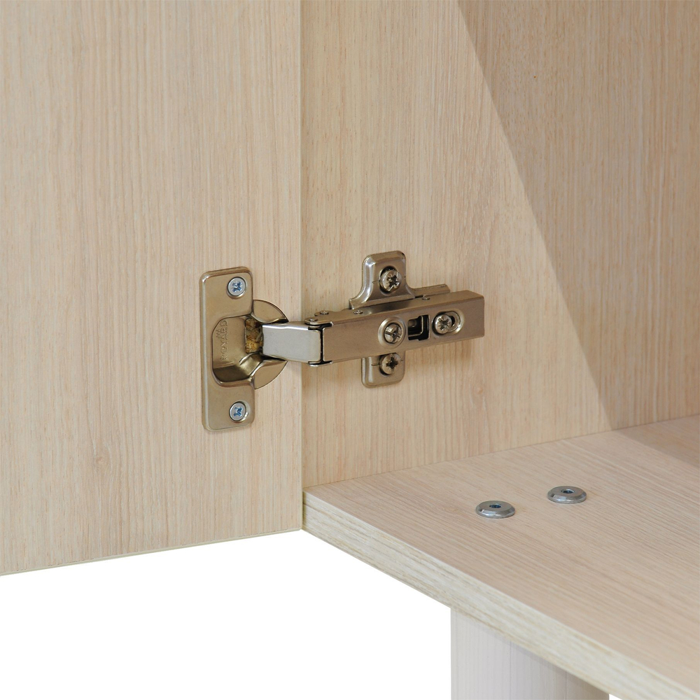 Дизайнерская тумба Ола 3 двери, шкаф-буфет на ножках, 150х40х75 см, ЛДСП/сосна