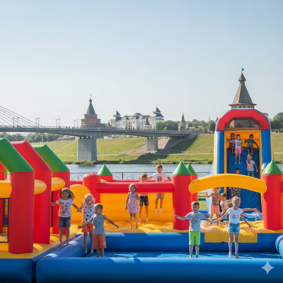 Батут купить в Оренбурге — надувные аттракционы БатутМастер