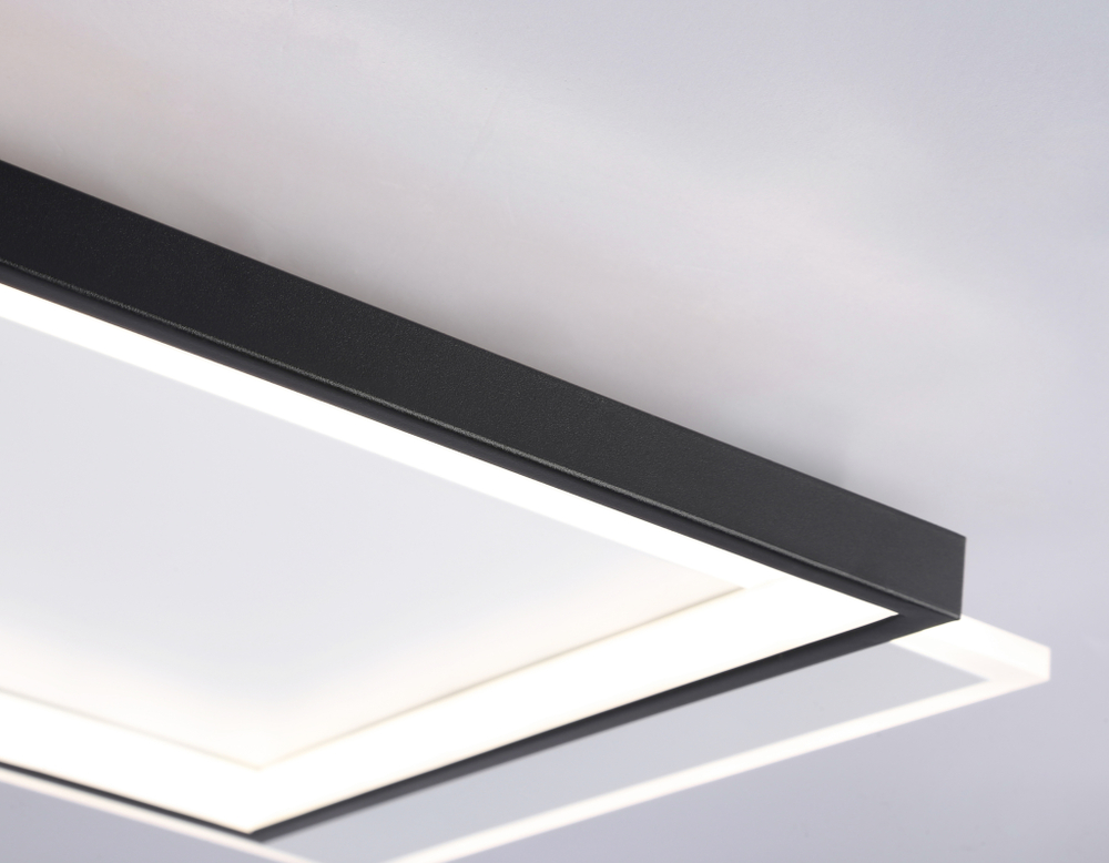 Настенно-потолочный светодиодный светильник с пультом FA7723 WH/BK белый/черный 3000K-6400K 82W 500*500*70 (ПДУ РАДИО 2.4G)