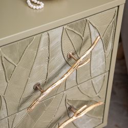 Тумба Арт Колор leaves Классик Голд Зеленая олива