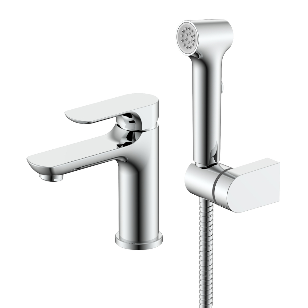 Смеситель для раковины с гигиеническим душем Raglo R03.12, хром