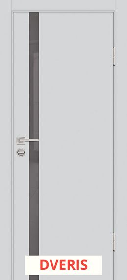Межкомнатная дверь P-8 ПО молдинг кромка ABS с 2-х ст. (Агат/Серый лакобель)