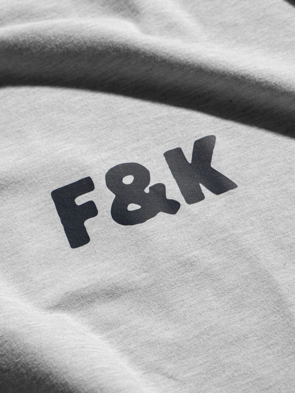 Футболка Hardlunch оверсайз F&K меланж серая