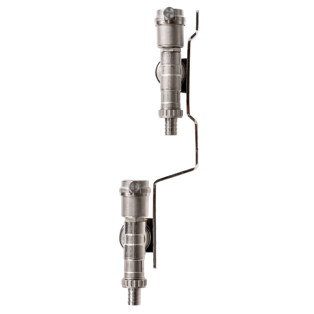 Коллектор латунный в сборе с расходомерами Royal Thermo 1quot; ВР-3/4quot; НР, 11 выходов