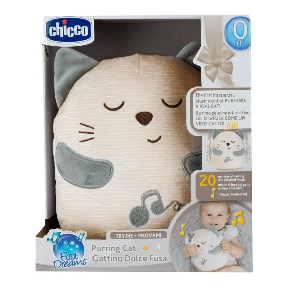 Игрушка мягкая музыкальная Chicco Мурчащий котёнок
