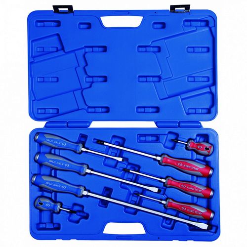 KING TONY (35208MR) Набор силовых отверток в кейсе (PH, SL) 8 предметов