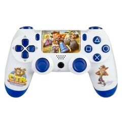 Джойстик беспроводной DualShock №30 для PlayStation 4 с рисунком CTR Crash™ Team Racing Nitro-Fueled (Белый с синим)