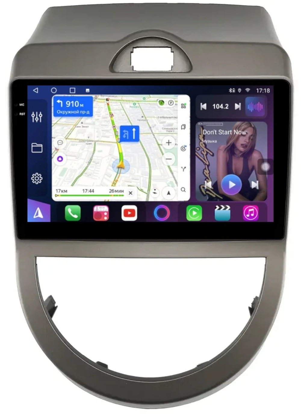 Магнитола для KIA Soul 1 2008-2011 - FarCar 3061M монитор 9.5" QLED на Android 14, TS18, CarPlay, 4G SIM-слот