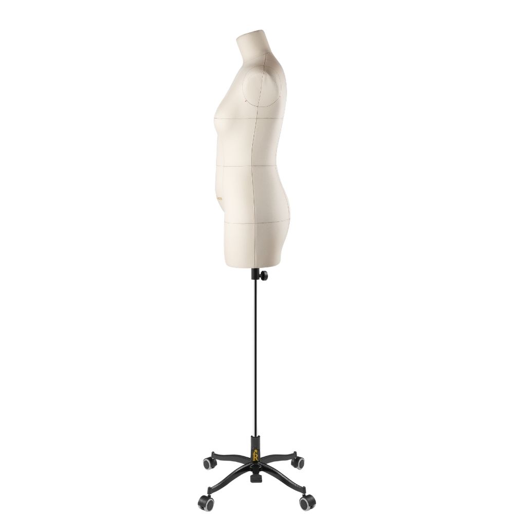 Манекен портновский Моника, размер 46, цвет бежевый, на подставке «Милан». Вид сбоку.